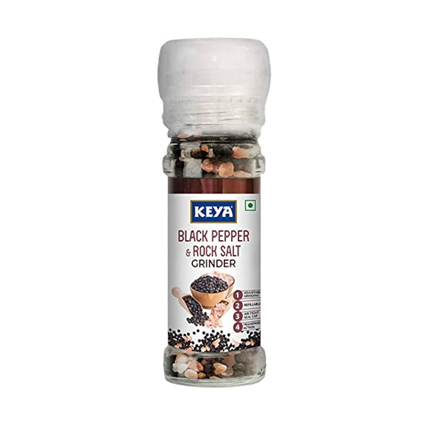 Keya Spices Black Pepper And Rock Salt Grinder